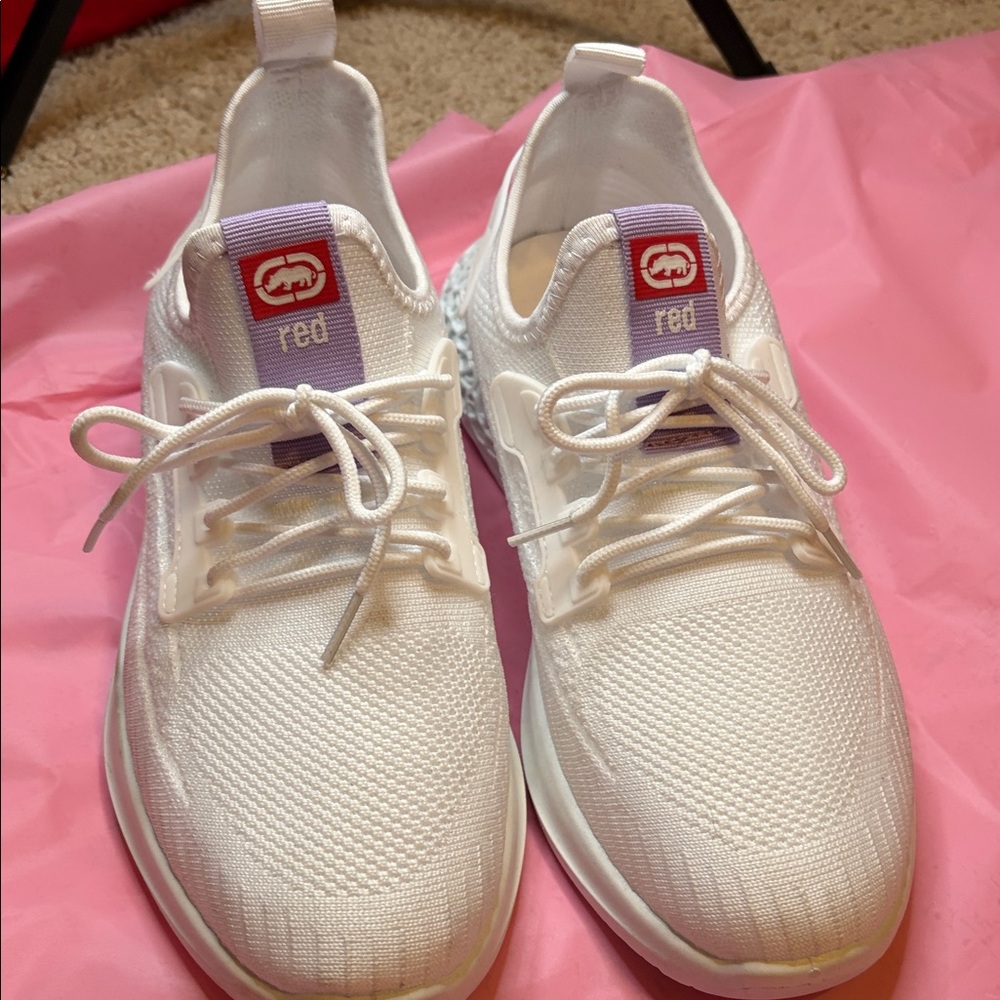 Red Women's White and Purple Sneakers